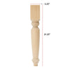 Butcher Block Leg (21.25"h)