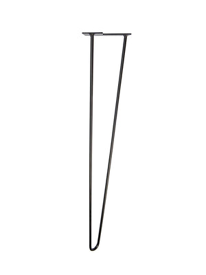 Metal Hairpin Table Leg (Black: 0.38" x 28")