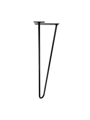 Metal Hairpin Table Leg (Black: 0.38" x 16")